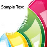 Abstract 4 Coloured Strip Background with Sample Text
